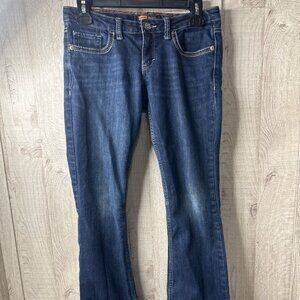 Levis Strauss Girls Boot Cut Denim Blue Jeans 16 Reg Adj Waist Pockets Western